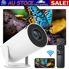 Android 11 Wifi6 4K Mini Projector With Hidden Lift And Gimbal - White