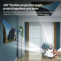 Portable Wifi Projector With Android 11 Os And Hd Display