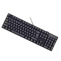 Spanish Letter Keycaps Gaming Keyboard – USB Wired 104-Key Full Size Keyboard for PC & Computer Use