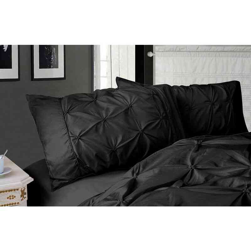Black Diamond Pintuck Premium Ultra Soft Pillowcases 2-Pack by Fabric Fantastic