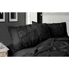 Black Diamond Pintuck Premium Ultra Soft Pillowcases 2-Pack by Fabric Fantastic