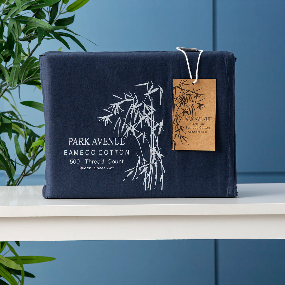 500 Thread count Indigo Natural Bamboo Cotton Sheet sets by Park Avenue