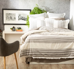 Sierra Yarn Dyed Vintage washed Cotton Quilt cover set by Renee Taylor