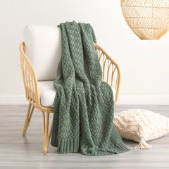 Lenni 100% Cotton Knitted Throw by Renee Taylor
