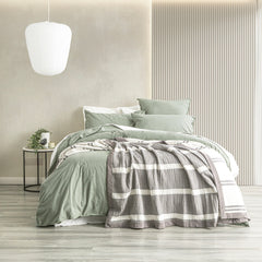 Brighton Nude Washed Cotton Yarn Dyed Textured Blanket by Renee Taylor