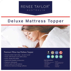 Deluxe 1000 GSM High Loft Fully Fitted Mattress Topper by Renee Taylor