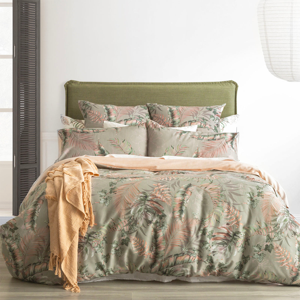 300 TC Palm Cove Forest Cotton Reversible Quilt cover sets by Renee Taylor
