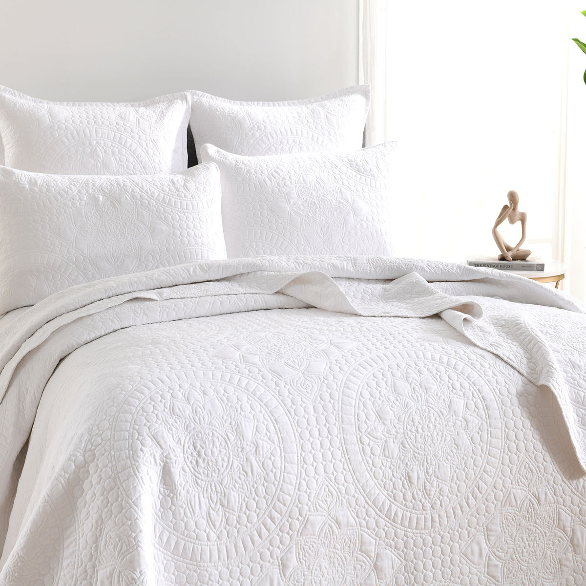 Asher White Jacquard Euro P C by Renee Taylor