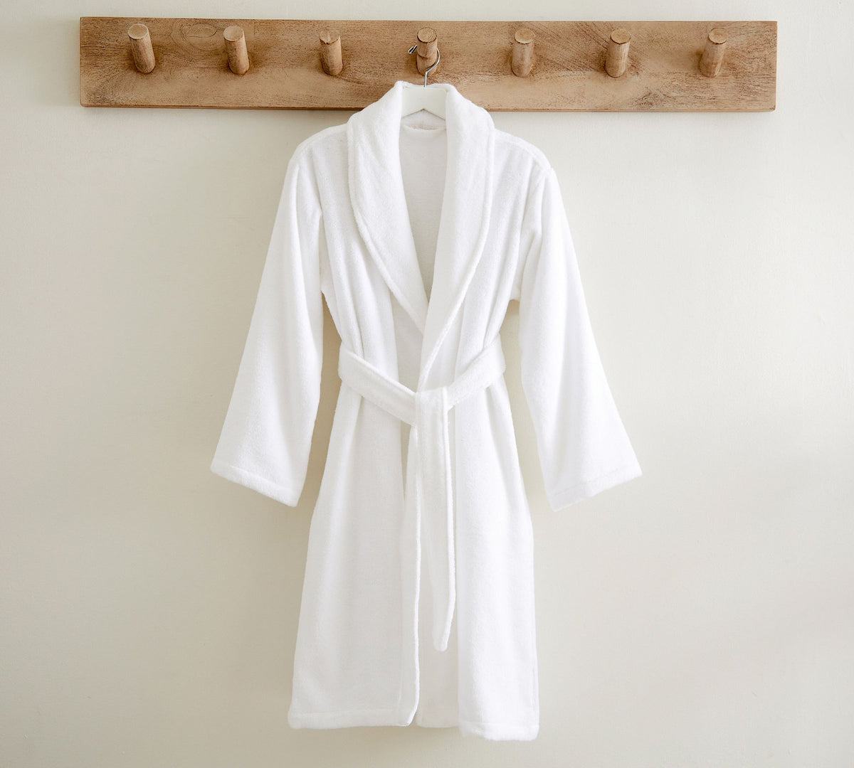 Chalet Quick Dry Terry Cotton White Bath Robes by Renee Taylor