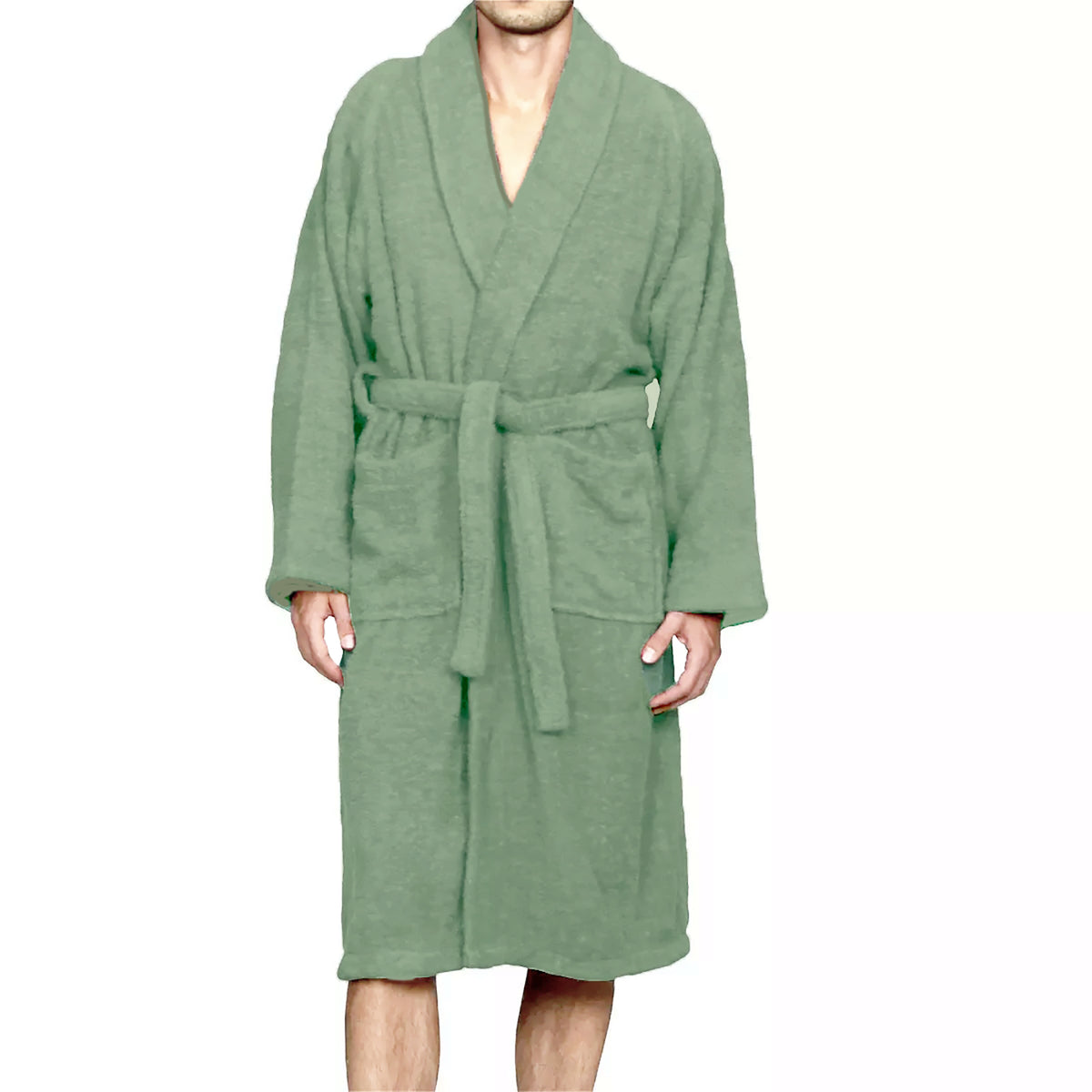 Chalet Quick Dry Terry Cotton Eucalyptus Bath Robes by Renee Taylor