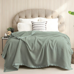 Australian 400 GSM Merino Wool Blanket Sage by Renee Taylor