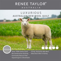 Luxurious Australian Wool Quilt 350 GSM by Renee Taylor