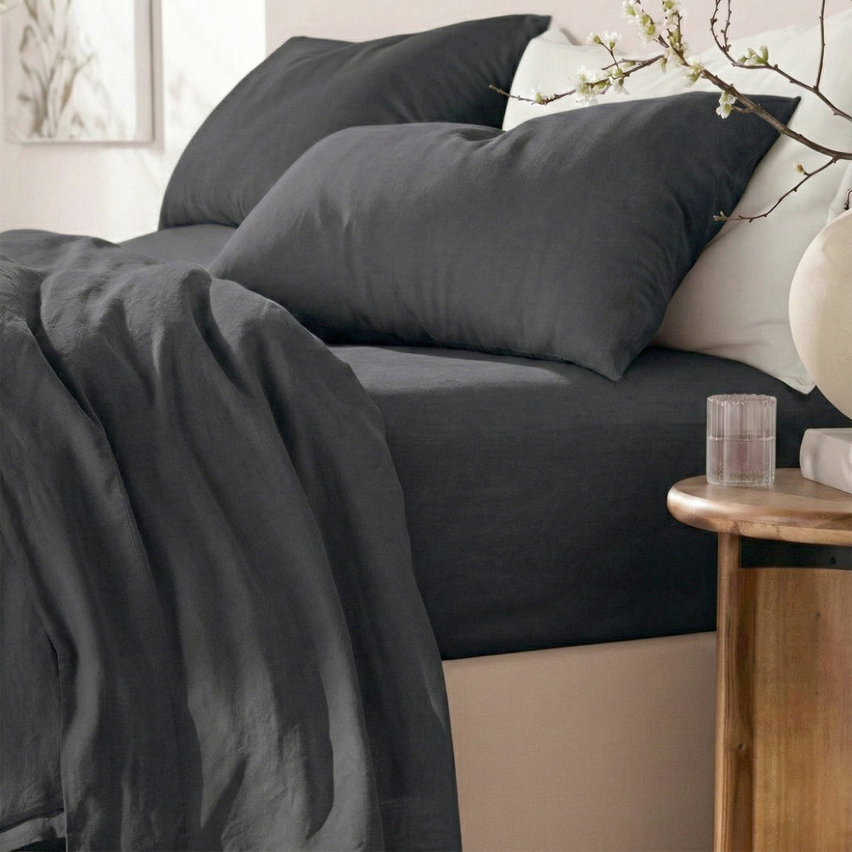 Washed Linen Cotton Sheet Set Magnet by Renee Taylor