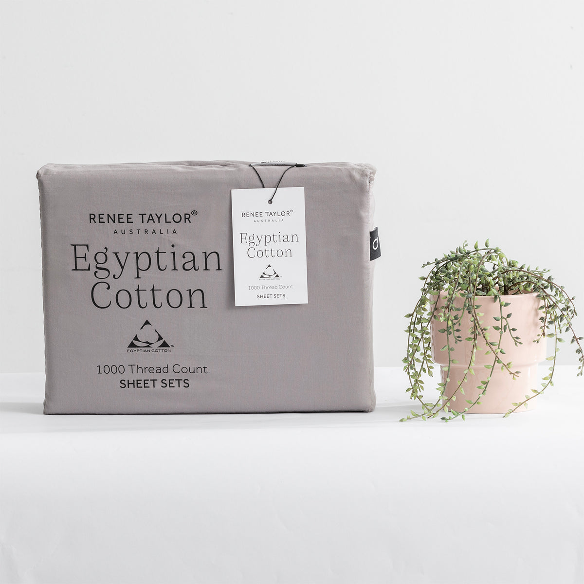 1000 Thread Count Egyptian Cotton Sheet Set Ash by Renee Taylor