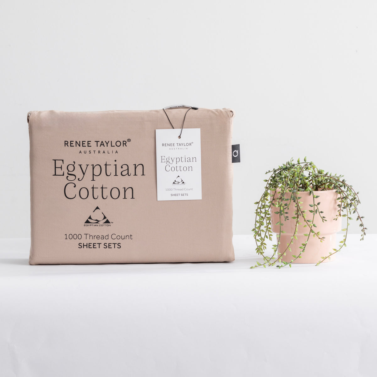 1000 Thread Count Egyptian Cotton Sheet Set Sand by Renee Taylor