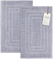 NOUR Signature Bath Mats – 2 Pack | 1000 GSM 100% GOTS Certified Cotton | Dusty Blue