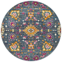 Babylon 210 Blue  Round Rug