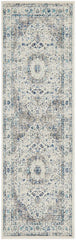 Evoke Mist White Transitional Runner Rug