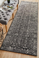 Evoke Estella Charcoal Transitional Runner Rug