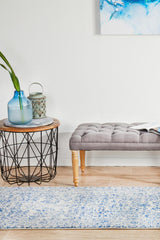 Evoke Frost Blue Transitional Runner Rug