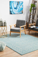 Evoke Depth Blue Transitional Rug