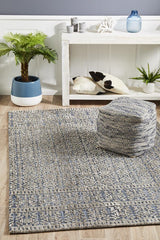 Levi Miriam Navy Grey Rug