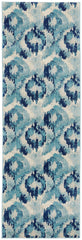 Mirage Lesley Whimsical Blue Runner Rug
