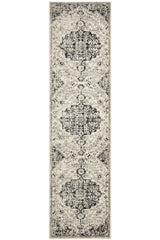 Museum Transitional Charcoal Runner Rug