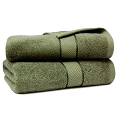 NOUR Signature Bath Towels – 2 Pack | GOTS Certified 100% Cotton, 600 GSM | Sage Green
