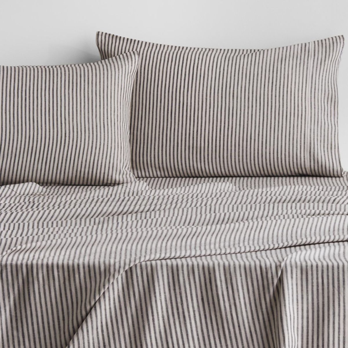 Abbotson Linen Ticking Stripe Flat Sheet by Sheridan
