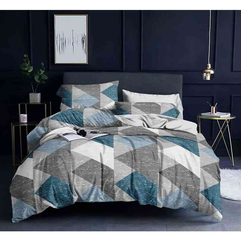 Blue Artistic Quilt Cover Set by Fabric Fantastic