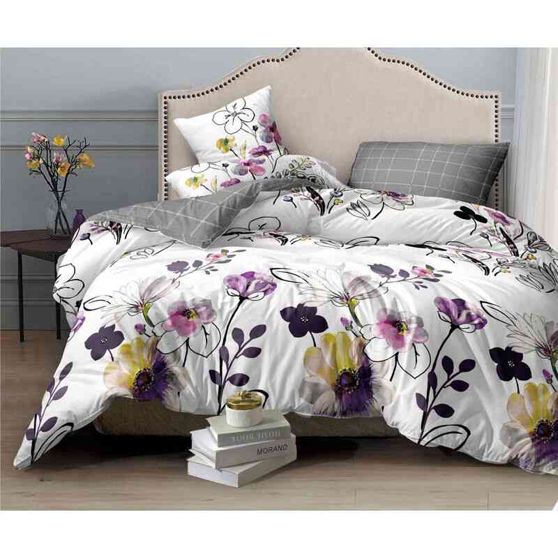 White Artistic Quilt Cover Set by Fabric Fantastic