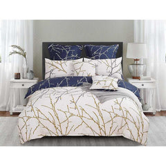 Beige Tree Reversible Quilt Cover Set by Fabric Fantastic
