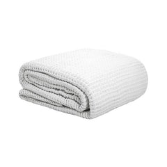 Waffle Queen/king Weave Blanket White by Bambury