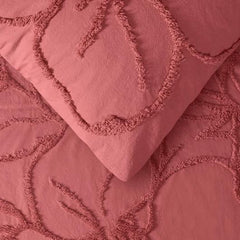 Rosa Cotton Chenille Pink Quilt Cover by Vintage Design