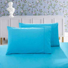 Light Blue 1000TC Premium Ultra Soft Pillowcases 2-Pack by Fabric Fantastic