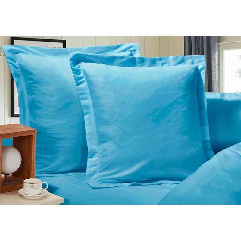 Light Blue 1000TC Premium Ultra Soft European Pillowcases 2-Pack by Fabric Fantastic