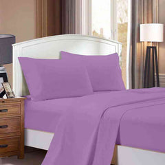 Lilac 1000TC Ultra Soft Flat & Fitted Sheet Set by Fabric Fantastic