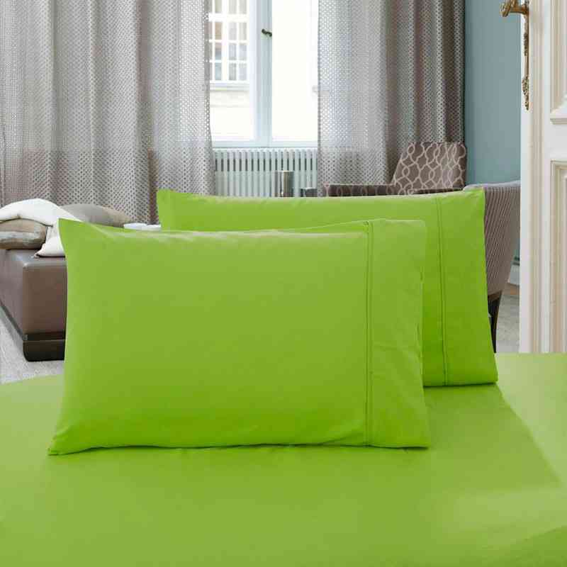 Green 1000TC Premium Ultra Soft Pillowcases 2-Pack by Fabric Fantastic
