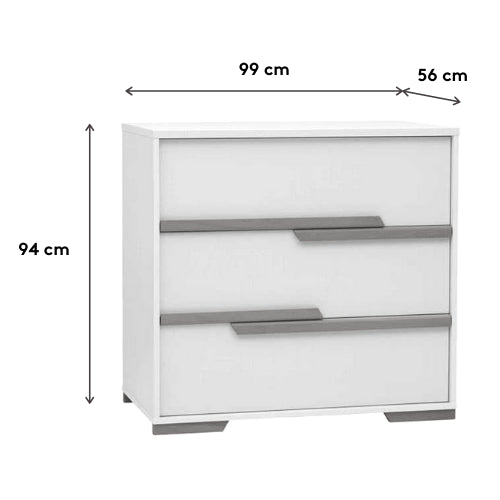 Poppy Chest White/Beach by Babyrest