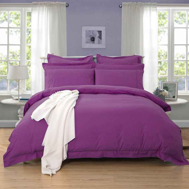 Purple Tailored 1000TC Ultra Soft Quilt Cover Set by Fabric Fantastic