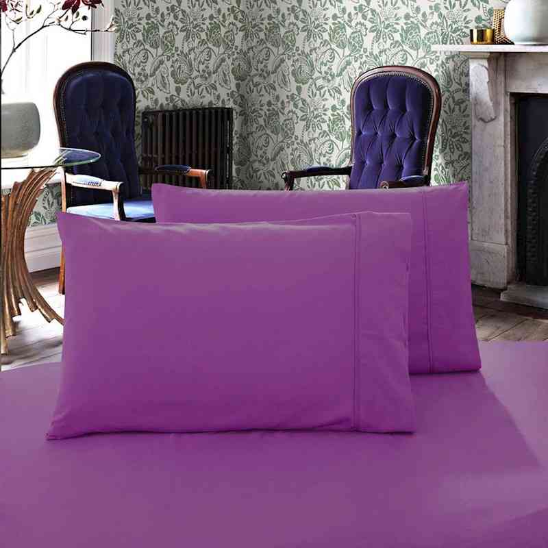 Purple 1000TC Premium Ultra Soft Pillowcases 2-Pack by Fabric Fantastic