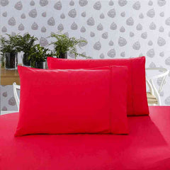 Red 1000TC Premium Ultra Soft Pillowcases 2-Pack by Fabric Fantastic