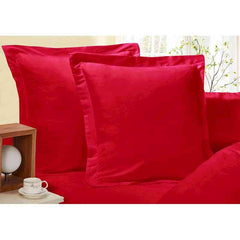 Red 1000TC Premium Ultra Soft European Pillowcases 2-Pack by Fabric Fantastic
