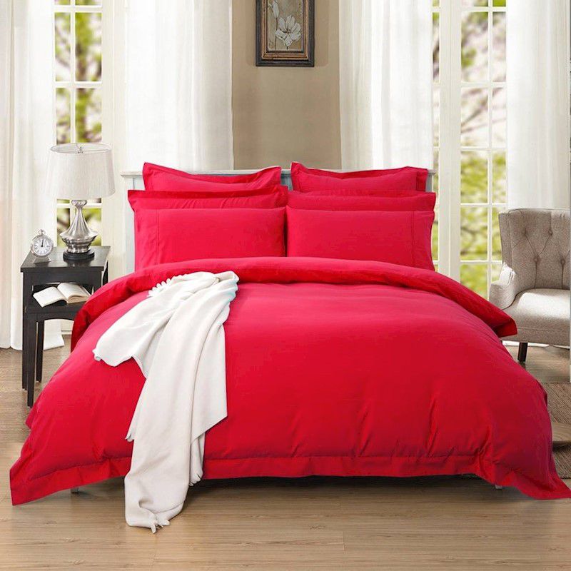 Red Tailored 1000TC Ultra Soft Quilt Cover Set by Fabric Fantastic