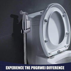 Stainless Steel Bidet Hand Shower Wear Resist Self Cleaning Bidet Sprayer Set with 2 Way Diverter & Hose for Bidet Toilet Shower