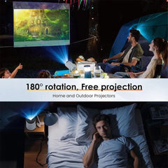 Portable Wifi Projector With Android 11 Os And Hd Display