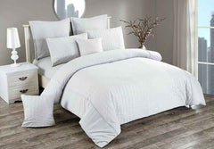 White Seersucker Quilt Cover Set by Fabric Fantastic