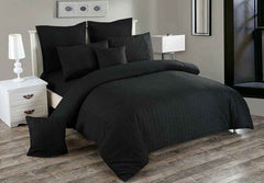 Black Seersucker Quilt Cover Set by Fabric Fantastic