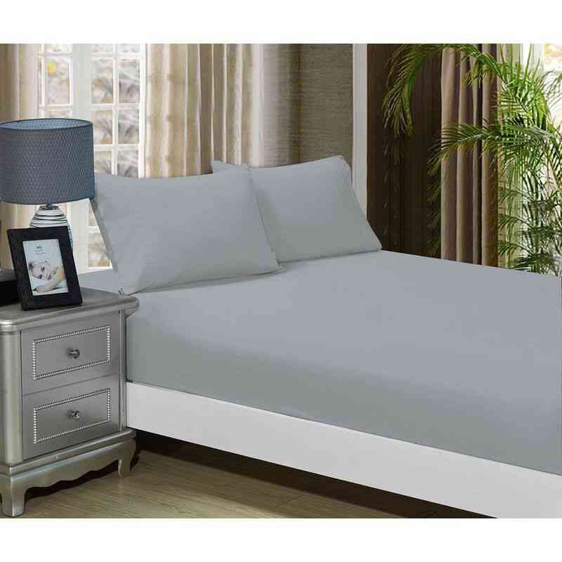 Silver 1000TC Ultra Soft Fitted Sheet & 2 Pillowcases Set by Fabric Fantastic